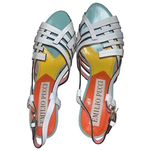 Pre-owned Emilio Pucci Heels In White