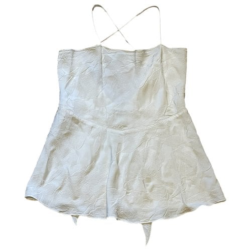 Pre-owned Jil Sander Silk Camisole In White