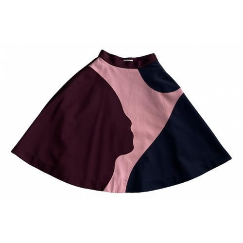 Pre-owned Miss Sixty Mid-length Skirt In Burgundy