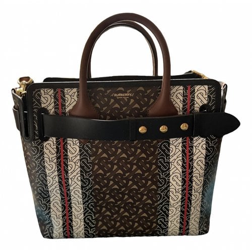Pre-owned Burberry The Belt Leather Tote In Multicolour