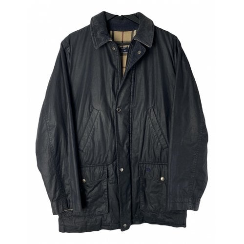 Pre-owned Burberry Coat In Navy