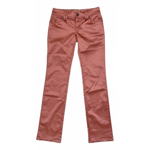 Pre-owned Galliano Straight Pants In Pink