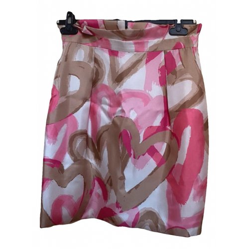Pre-owned Blumarine Silk Mini Skirt In Pink