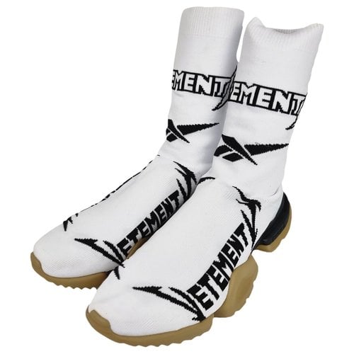 Pre-owned Vetements Cloth High Trainers In White