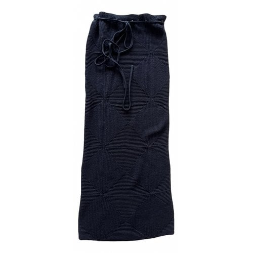 Pre-owned Totême Wool Maxi Skirt In Black