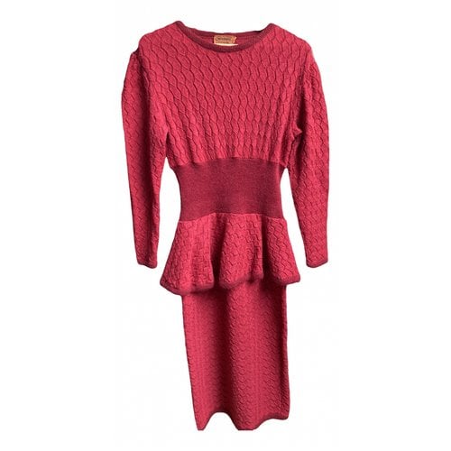 Pre-owned Missoni Wool Maxi Dress In Red