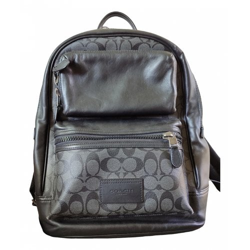 Pre-owned Coach Campus Leather Backpack In Black