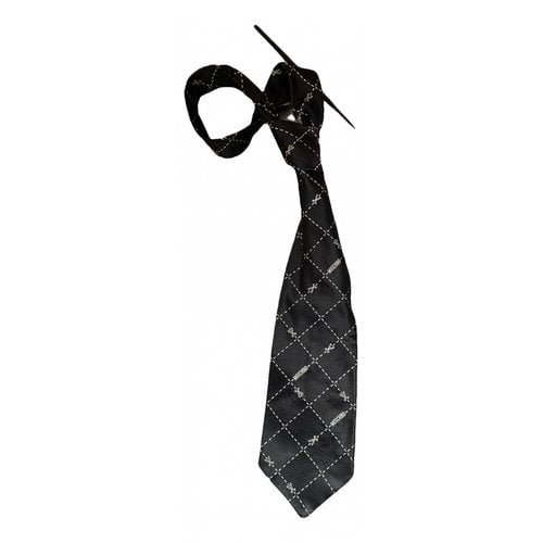Pre-owned Moschino Silk Tie In Black