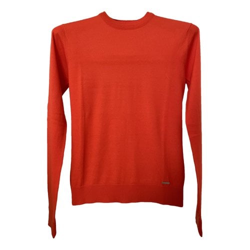 Pre-owned Dsquared2 Wool Pull In Orange