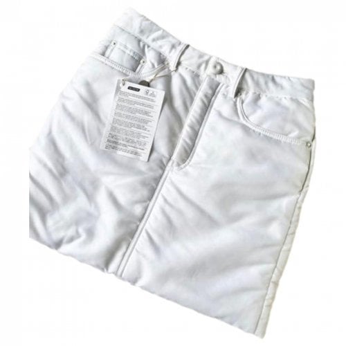 Pre-owned Mm6 Maison Margiela Mini Skirt In White