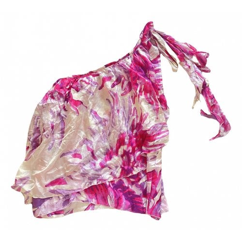 Pre-owned Just Cavalli Silk Blouse In Pink