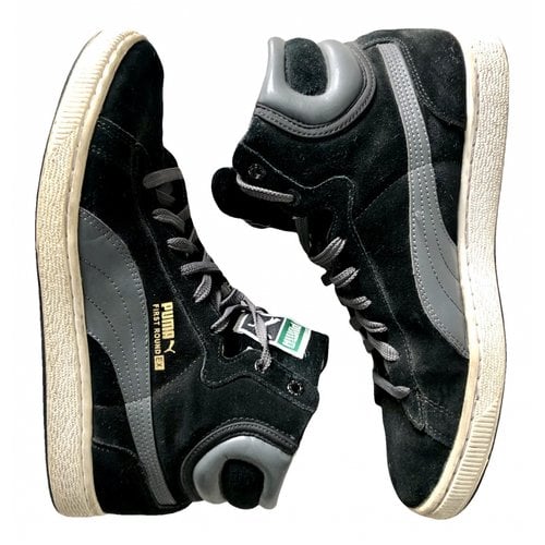 Pre-owned Puma High Trainers In Black