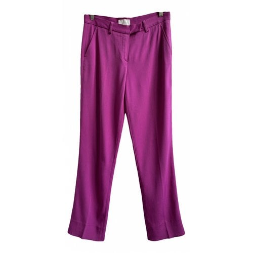 Pre-owned Iceberg Silk Trousers In Purple