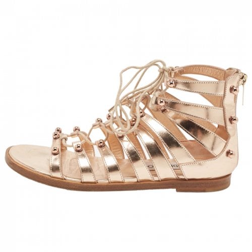 Pre-owned Jimmy Choo Patent Leather Sandal In Metallic