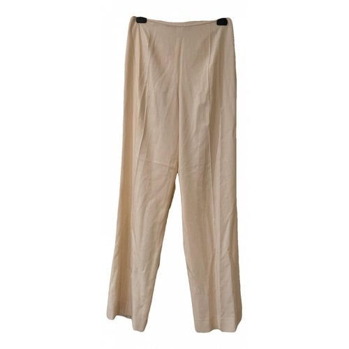 Pre-owned Emanuel Ungaro Wool Straight Pants In Other