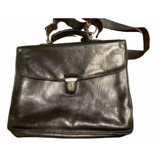 Pre-owned The Bridge Leather Satchel In Black