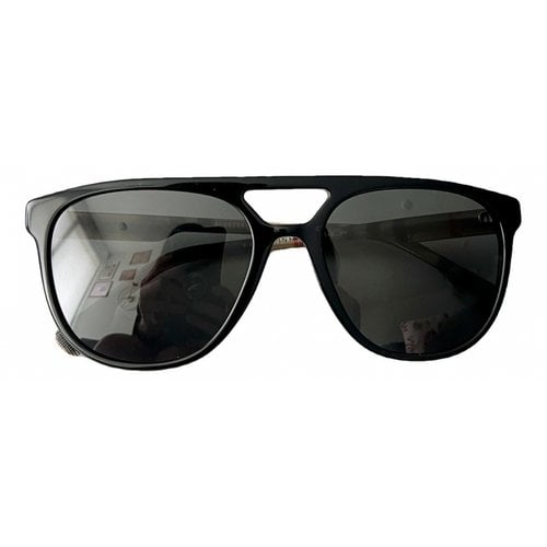 Pre-owned Burberry Aviator Sunglasses In Black