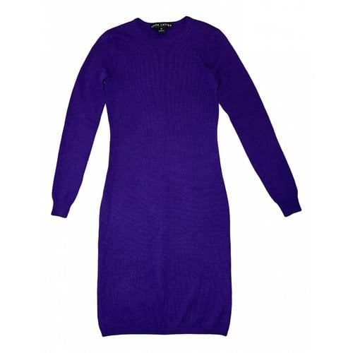 Pre-owned Ralph Lauren Cashmere Mid-length Dress In Purple