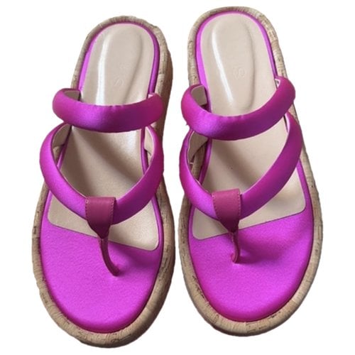 Pre-owned Sergio Rossi Mules & Clogs In Pink