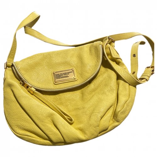 Pre-owned Marc By Marc Jacobs Classic Q Leather Crossbody Bag In Yellow