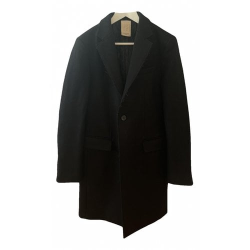 Pre-owned Wooyoungmi Wool Trench In Black