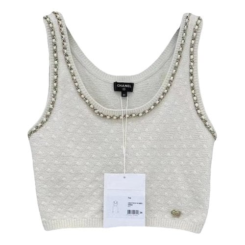 Pre-owned Chanel Cashmere Blouse In White