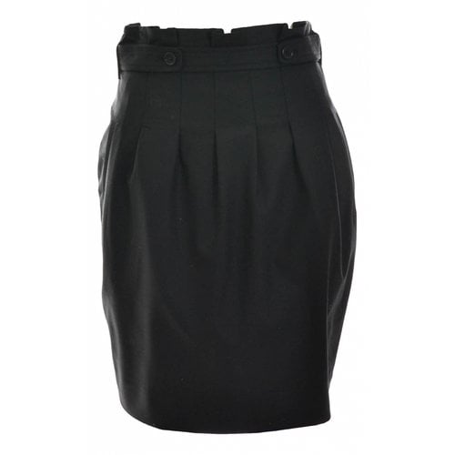 Pre-owned Bcbg Max Azria Wool Mid-length Skirt In Black