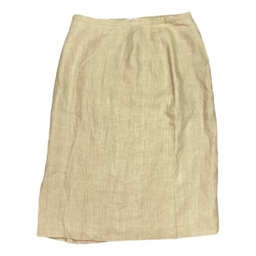 Pre-owned Valentino Maxi Skirt In Beige
