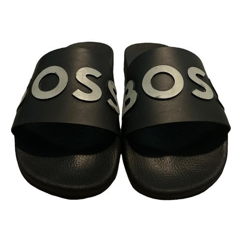 Pre-owned Hugo Boss Sandals In Black