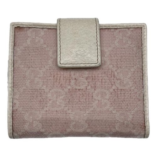 Pre-owned Gucci Cloth Wallet In Pink