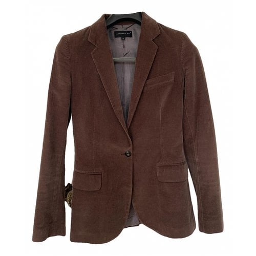 Pre-owned Barbara Bui Velvet Suit Jacket In Brown