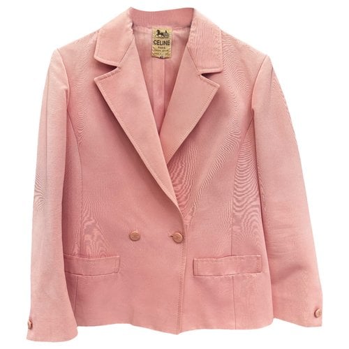 Pre-owned Celine Silk Blazer In Pink