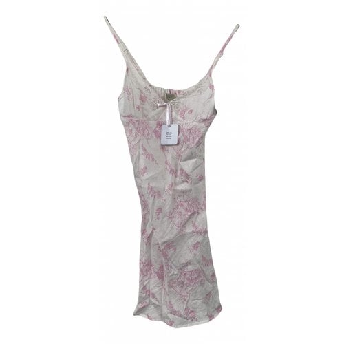 Pre-owned Fillyboo Linen Mini Dress In Pink