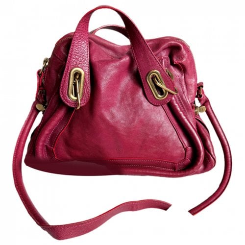 Pre-owned Chloé Paraty Leather Crossbody Bag In Pink