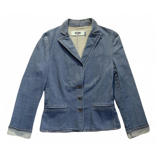 Pre-owned Moschino Blazer In Blue