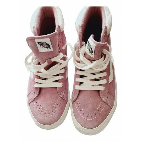 Pre-owned Vans Leather Trainers In Pink