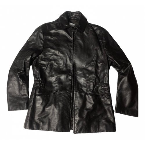 Pre-owned Armani Collezioni Leather Vest In Brown