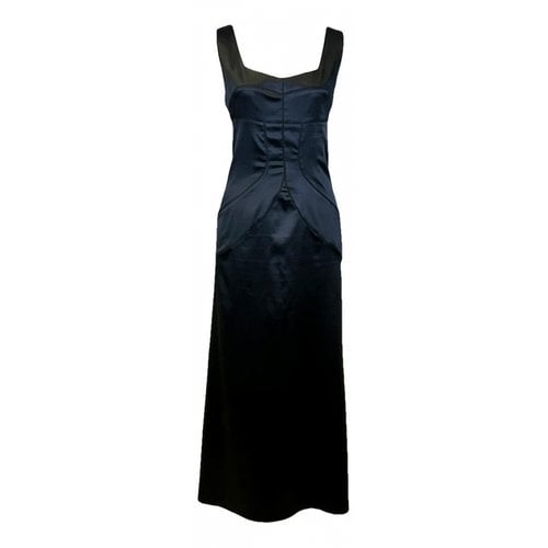 Pre-owned Just Cavalli Silk Maxi Dress In Black