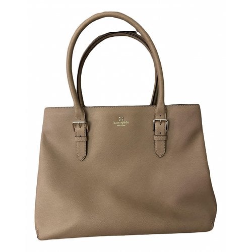 Pre-owned Kate Spade Leather Handbag In Grey