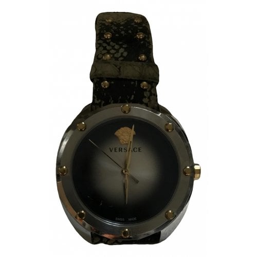Pre-owned Versace Watch In Black