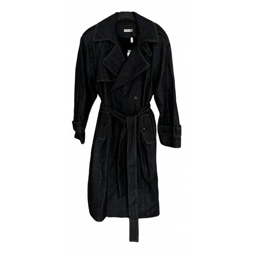 Pre-owned The Mannei Trench Coat In Navy