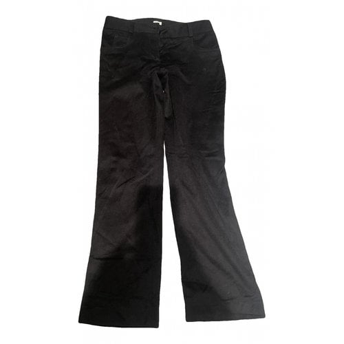 Pre-owned Agnona Cashmere Straight Pants In Black