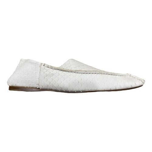 Pre-owned Acne Studios Leather Ballet Flats In White
