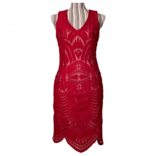 Pre-owned Bardot Mini Dress In Red