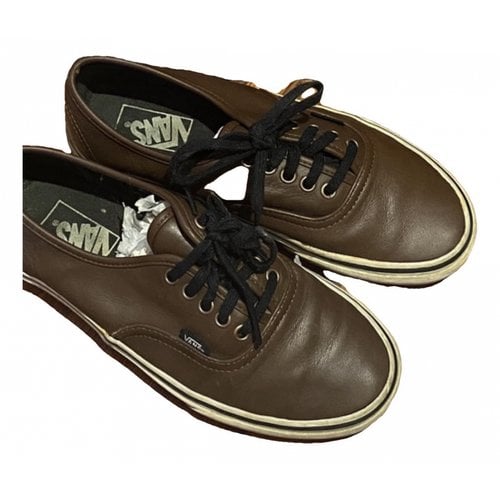 Pre-owned Vans Leather Trainers In Brown