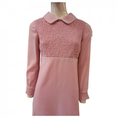 Pre-owned American Vintage Wool Mid-length Dress In Pink