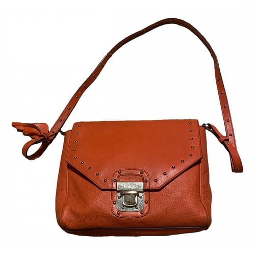 Pre-owned Trussardi Leather Handbag In Orange
