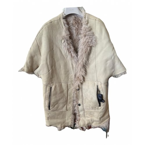 Pre-owned Drome Shearling Coat In Beige