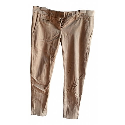 Pre-owned Dondup Chino Pants In Camel