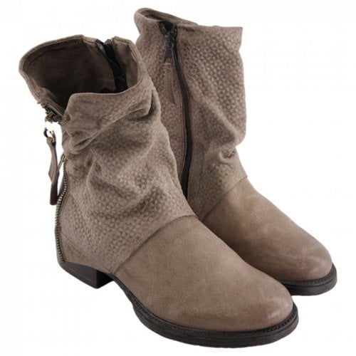 Pre-owned Mjus Leather Boots In Grey